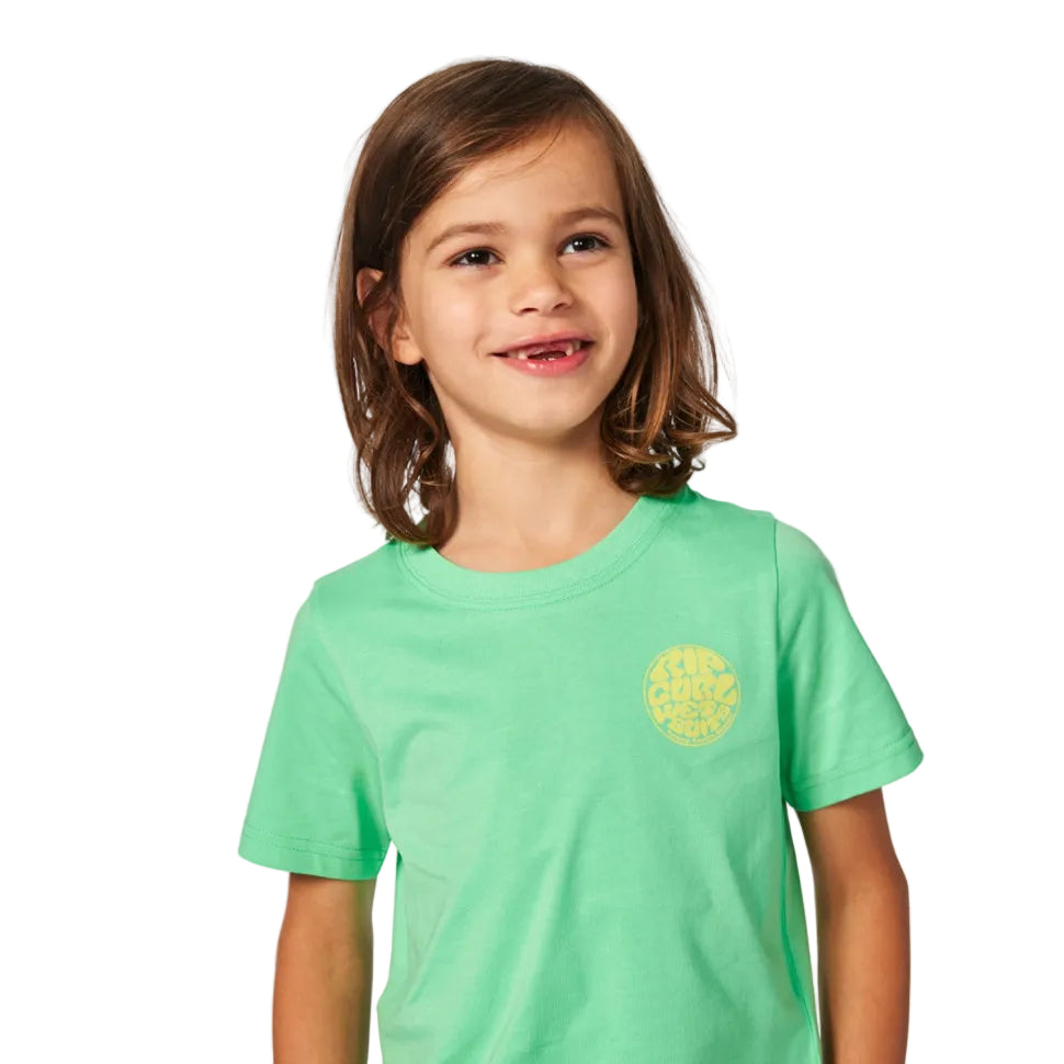 Rip Curl Wetsuit Icon Boys Tee - Neon Green