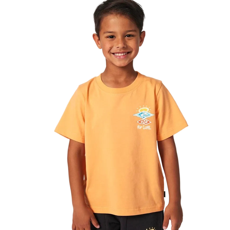 Rip Curl Icons of Shred Boys Tee - Mandarin Zest