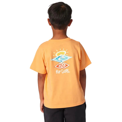 Rip Curl Icons of Shred Boys Tee - Mandarin Zest