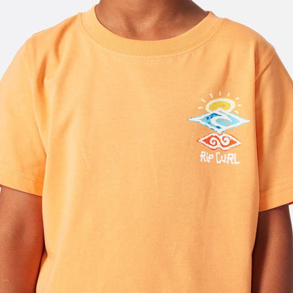 Rip Curl Icons of Shred Boys Tee - Mandarin Zest