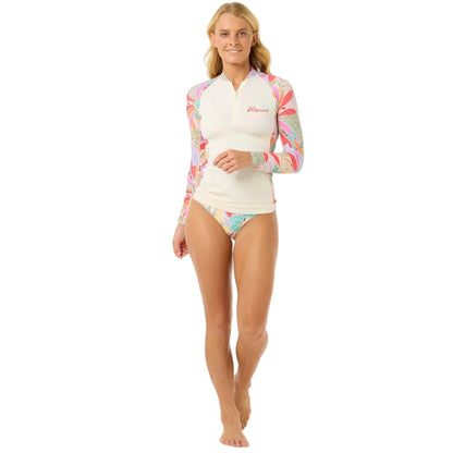 Rip Curl Cala Vadella Women's Long Sleeve UPF Rash Vest - Multi