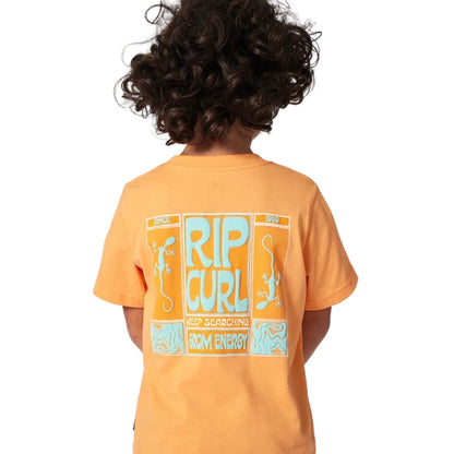 Rip Curl Grom Energy Logo Boys Tee - Mandarin Zest