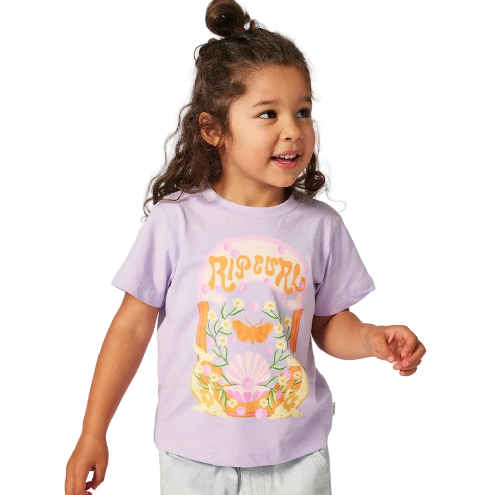 Rip Curl Rainbow Tropics Girls Art Tee - Light Purple