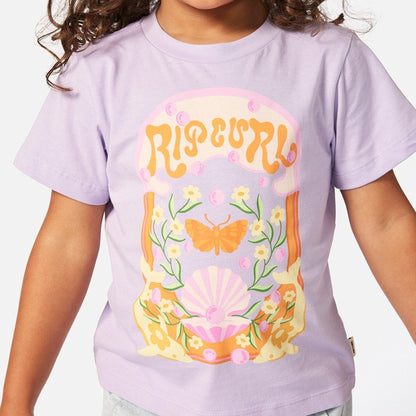 Rip Curl Rainbow Tropics Girls Art Tee - Light Purple