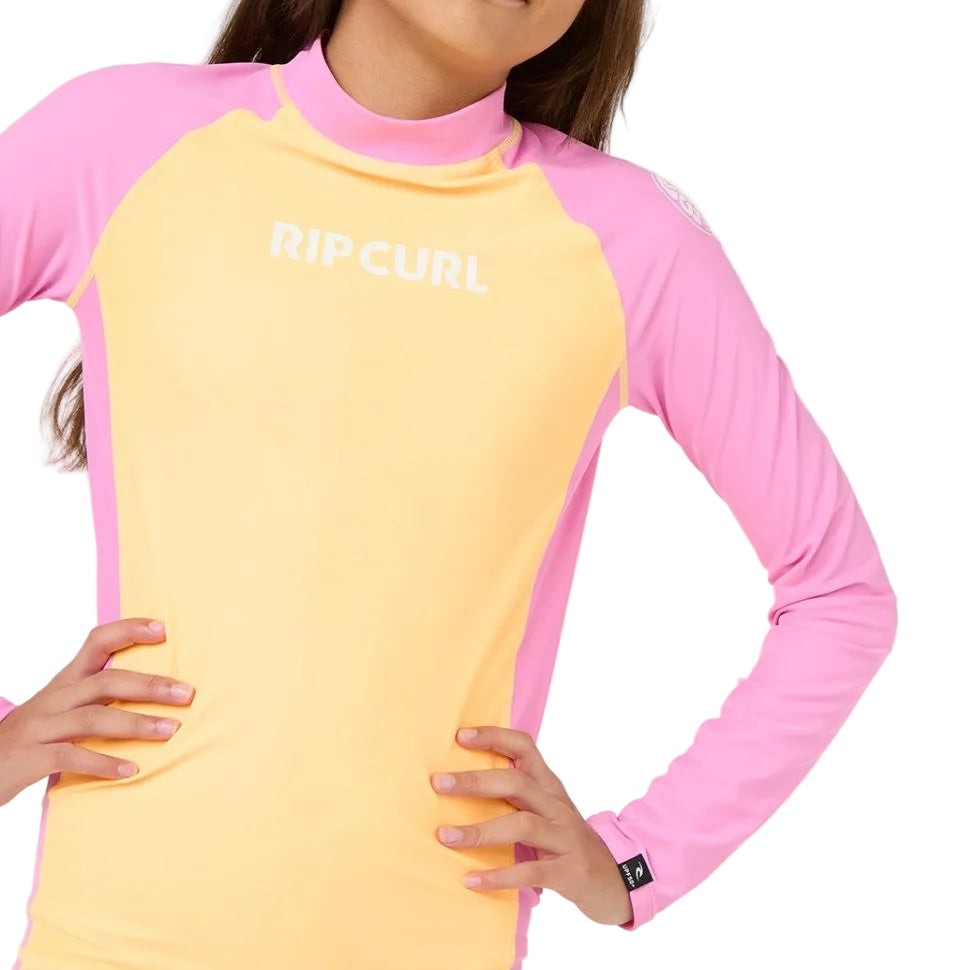 Rip Curl Classic Surf Girls Long Sleeve Rash Vest - Mango