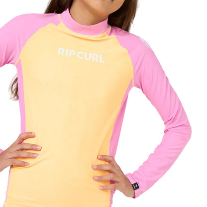 Rip Curl Classic Surf Girls Long Sleeve Rash Vest - Mango