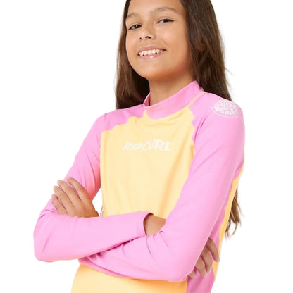 Rip Curl Classic Surf Girls Long Sleeve Rash Vest - Mango