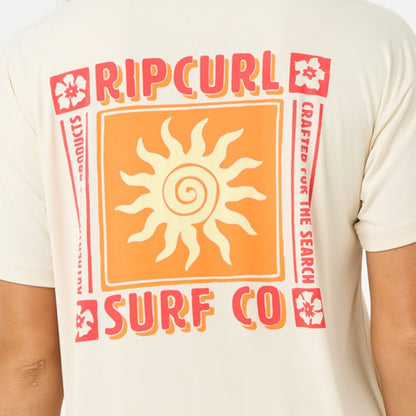 Rip Curl Cala Vadella Surflite Women's Short Sleeve Crop Tee - Bone
