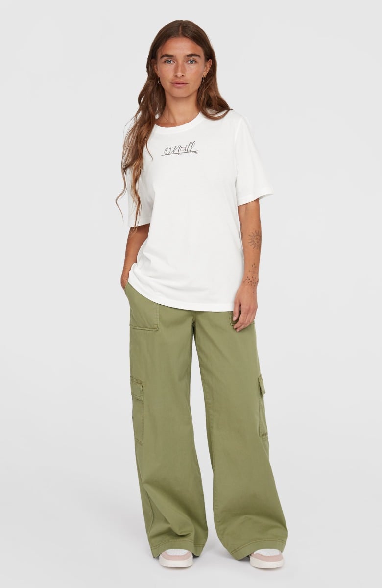 O'Neill Essentials Script Womens T-Shirt - Snow White