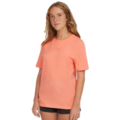O'Neill Essentials Script Womens T-Shirt - Coral Pink