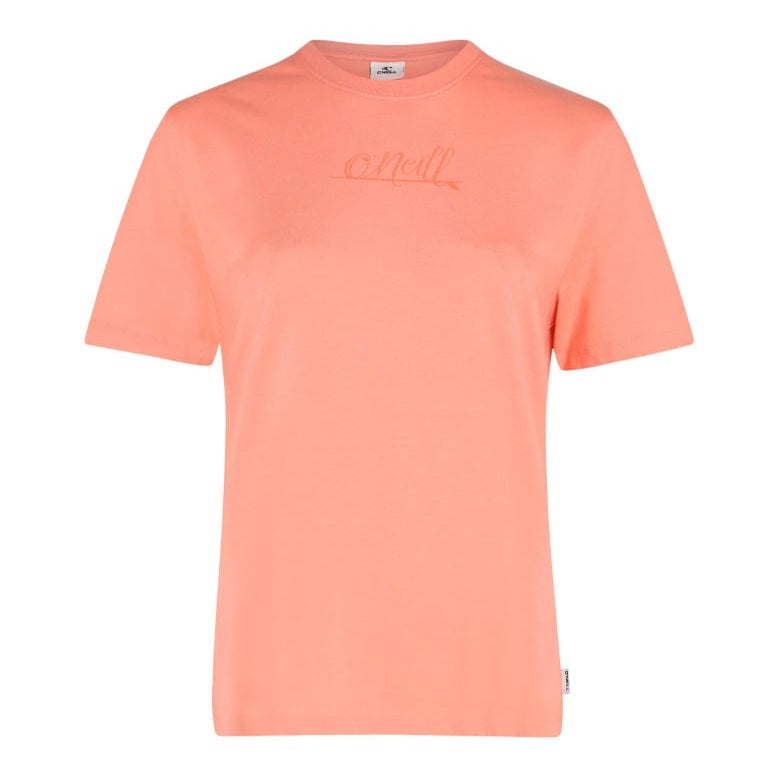 O'Neill Essentials Script Womens T-Shirt - Coral Pink