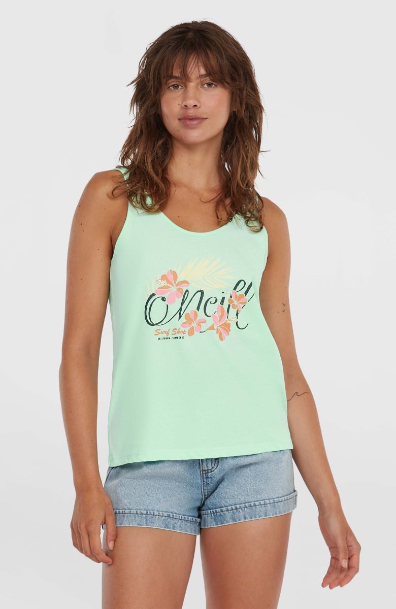 O'Neill Summer Musthaves Luna Womens Graphic Tank Top - Mildrew Mint