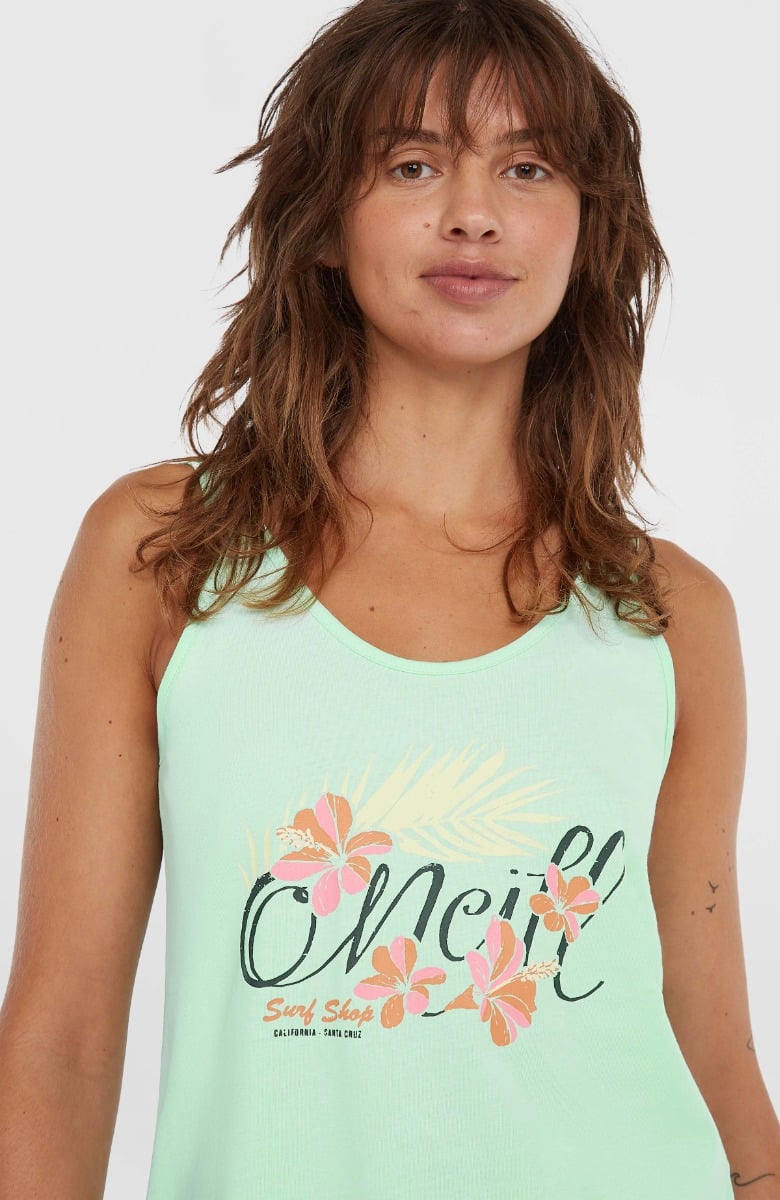 O'Neill Summer Musthaves Luna Womens Graphic Tank Top - Mildrew Mint