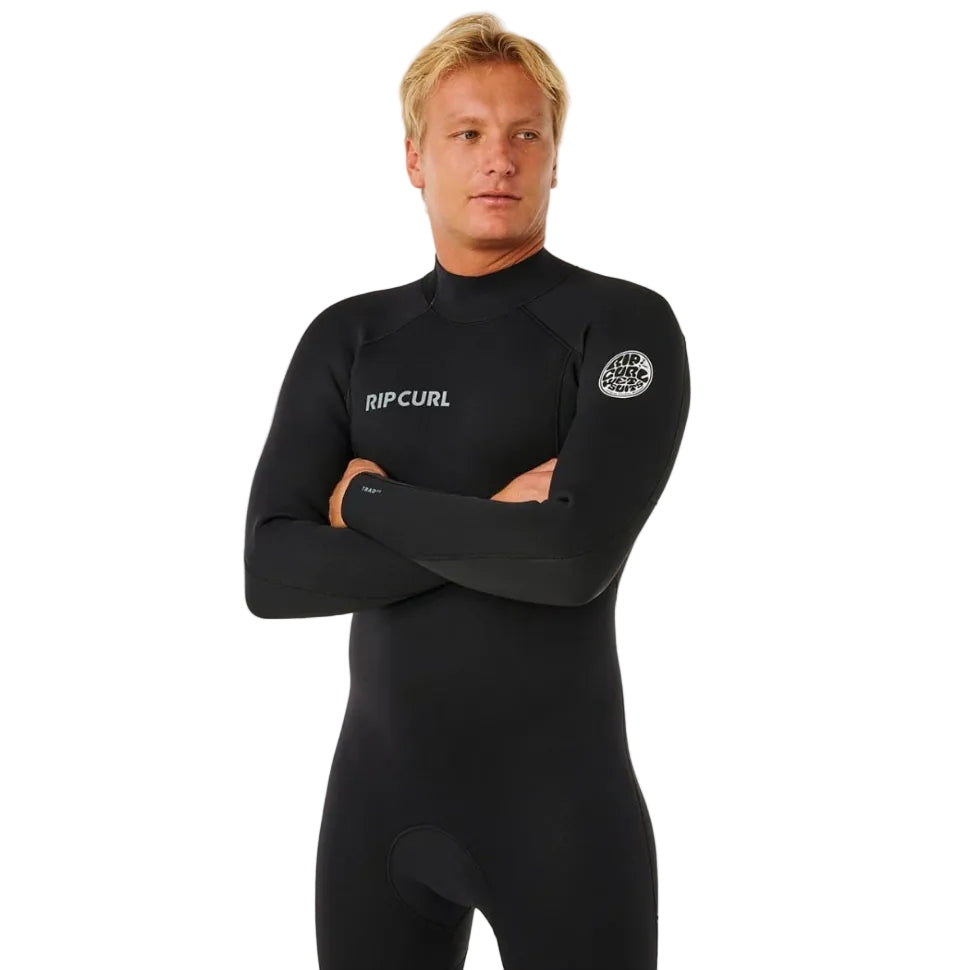 Rip Curl Trad Back Zip 3/2mm Summer Wetsuit in Black