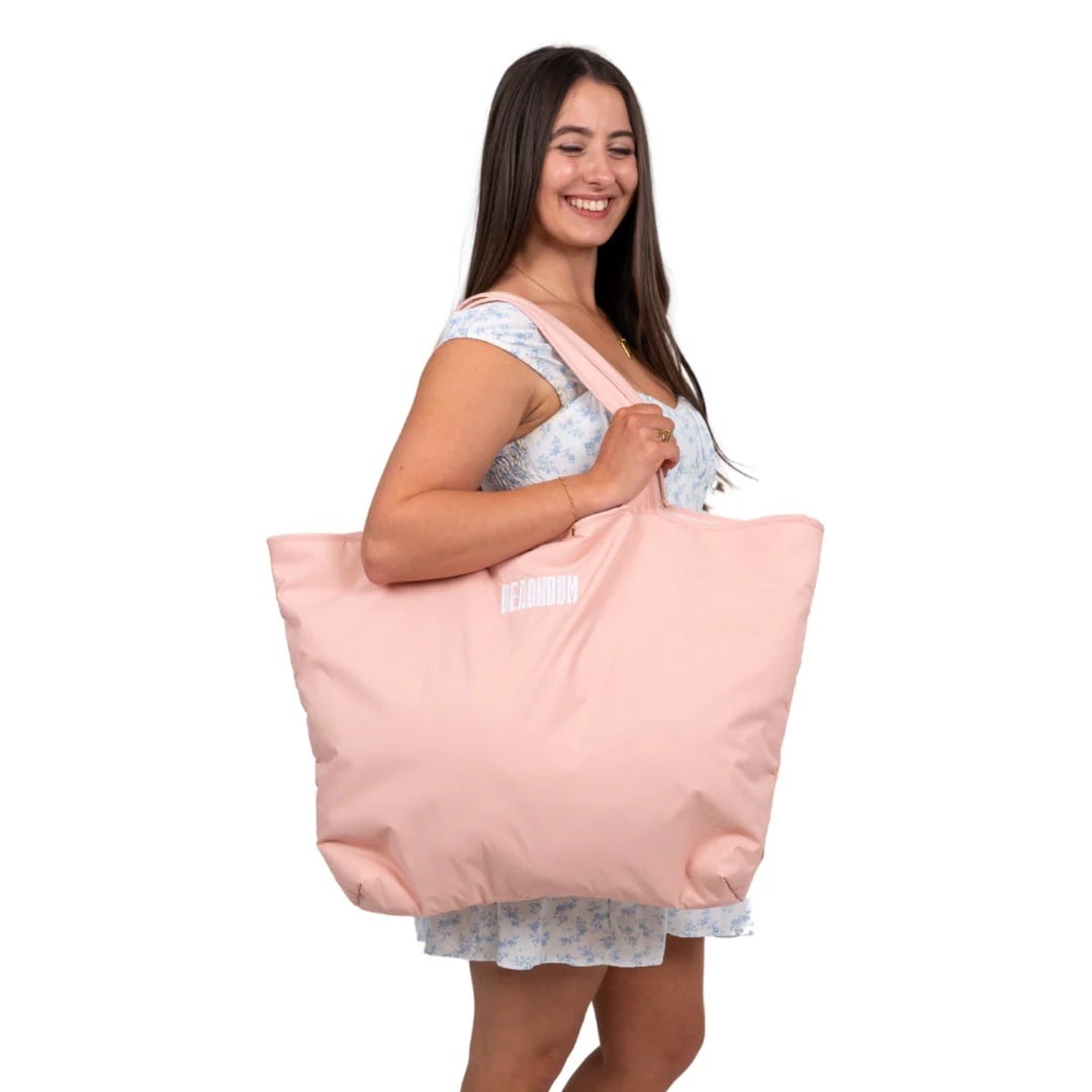 Beachbum Recycled Reversible Tote Bag - Pink