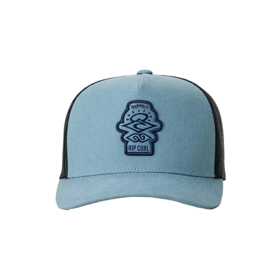 Rip Curl Search Icon Boys Trucker Cap in Faded Denim