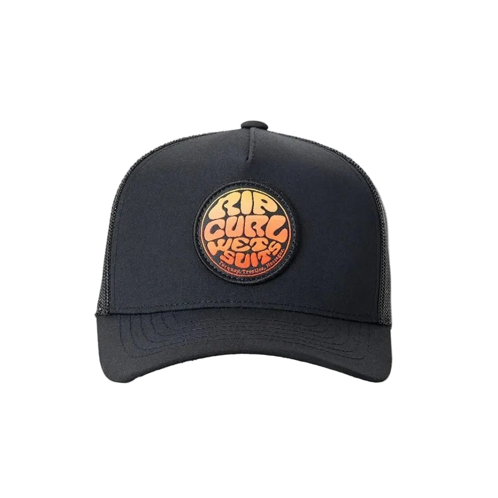 Rip Curl Wetsuit Icon Boys Trucker Cap in Washed Black