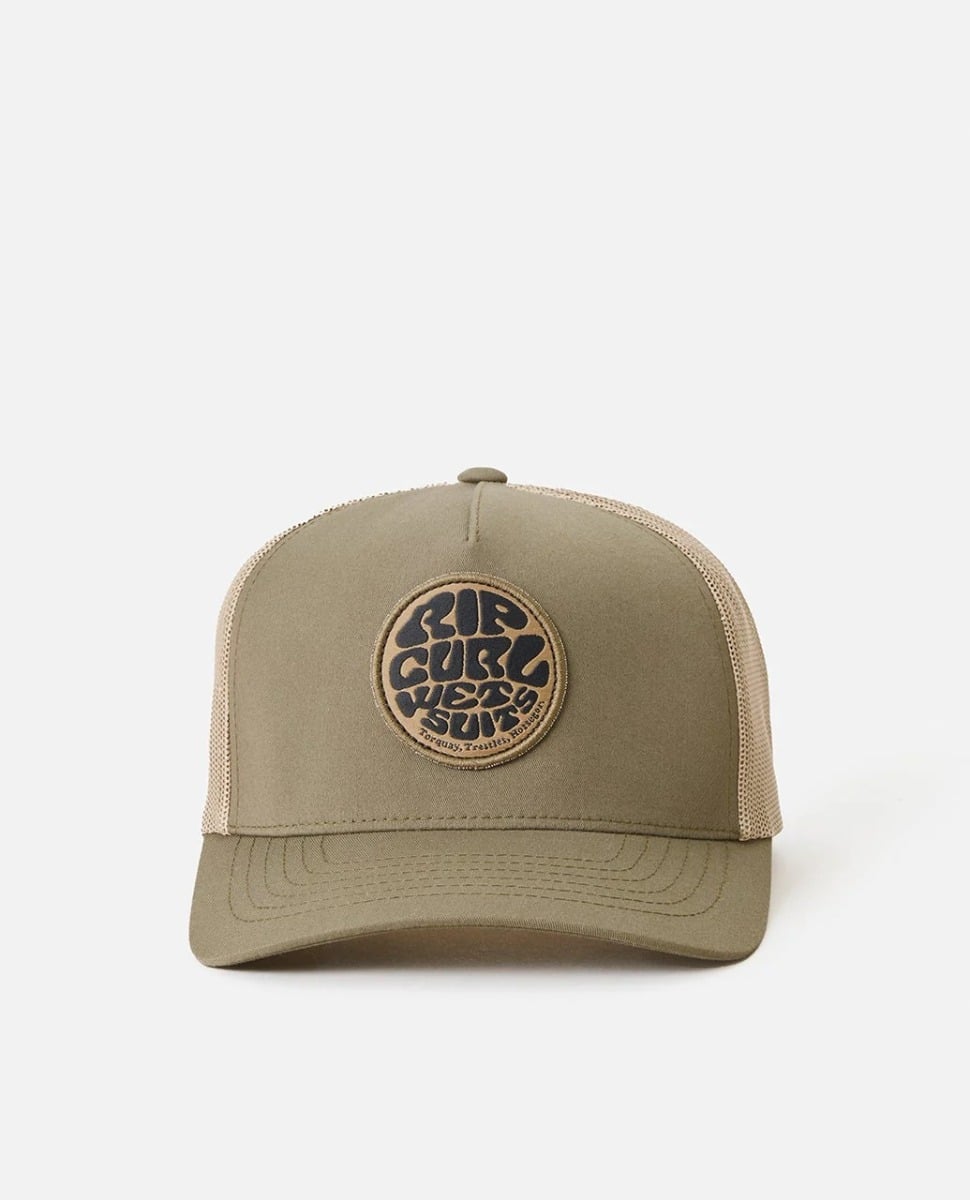 Rip Curl Wetsuit Icon Trucker Cap in Dusty Olive