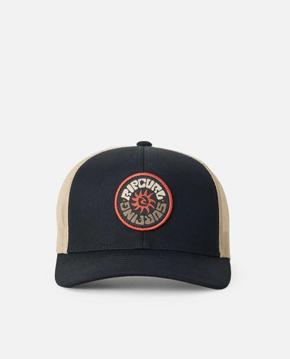 Rip Curl Custom Curve Trucker Cap in Black/Khaki