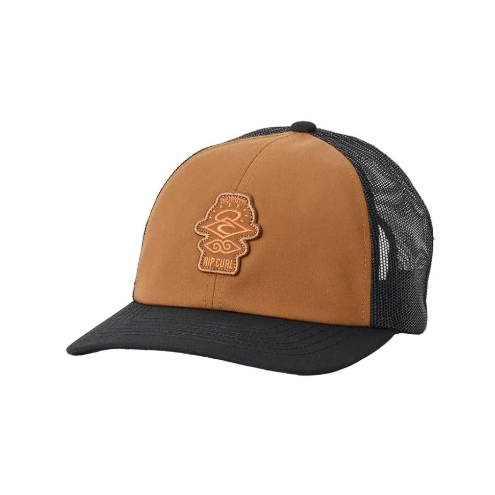 Rip Curl Search Icon Trucker Cap in Off White/Black