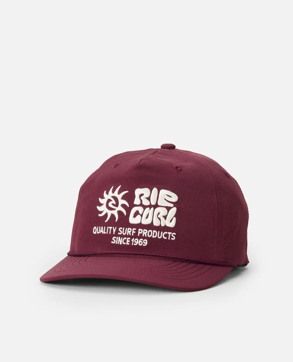 Rip Curl Pacific Rinse Flexfit Snapback Cap in Burgundy