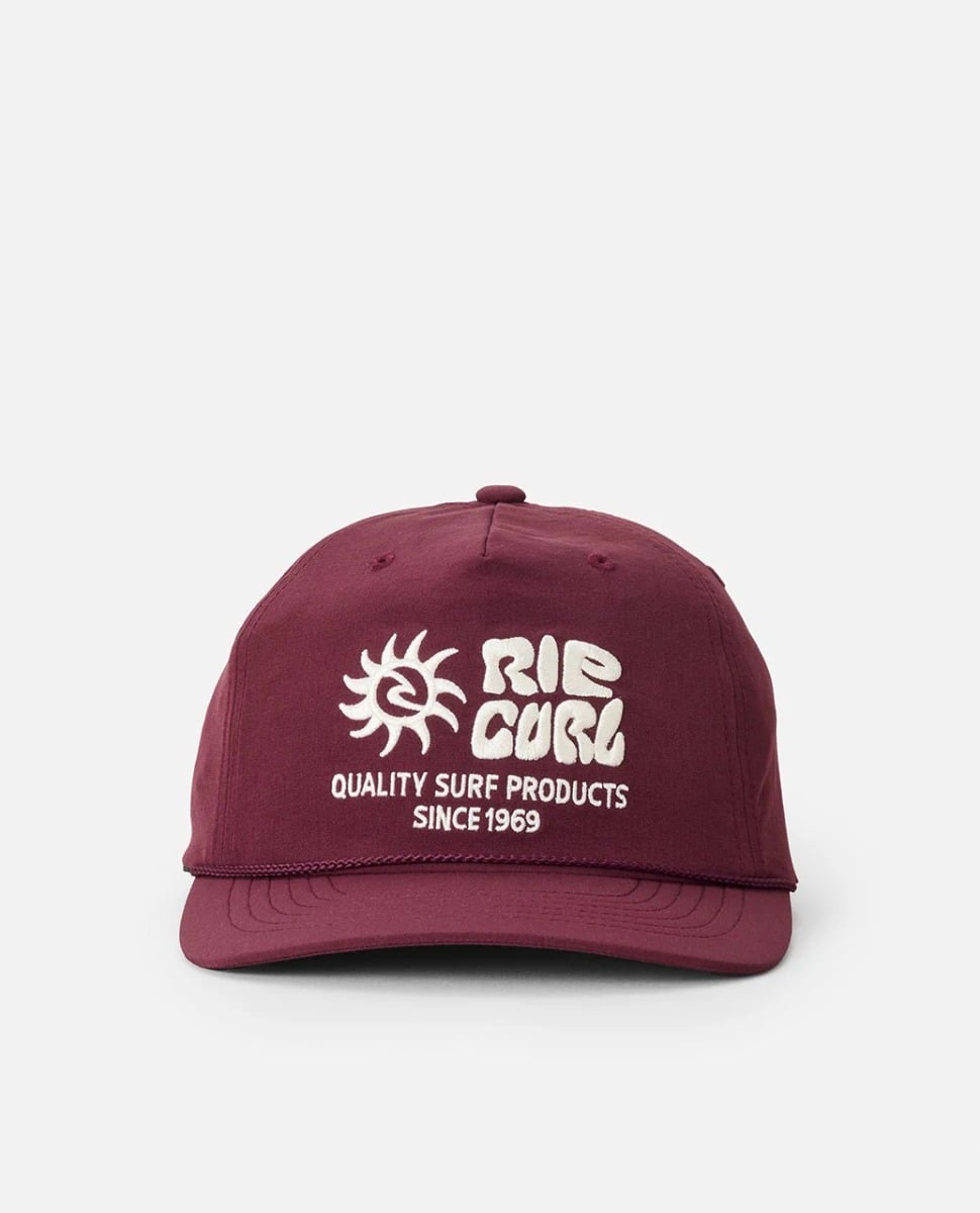 Rip Curl Pacific Rinse Flexfit Snapback Cap - Burgundy
