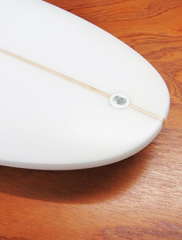 Rebel Mid Length Surfboard - Clear - Tail
