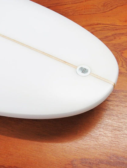 Rebel Mid Length Surfboard - Clear - Tail