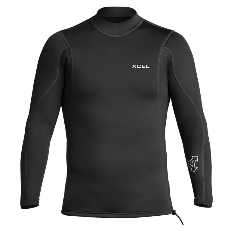 Xcel Axis 2/1mm Mens Long Sleeve Wetsuit Top - Black - Front