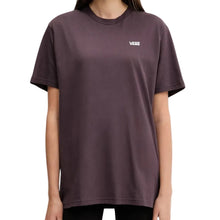 Vans Womens Left Chest Logo Tee in Dark Port