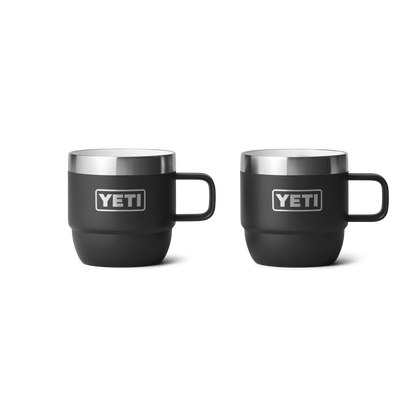 Yeti Rambler 6oz Espresso 2 Pack Stackable Cups - Black