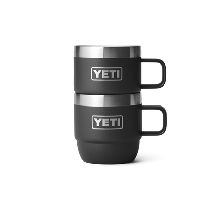 Yeti Rambler 6oz Espresso 2 Pack Stackable Cups - Black