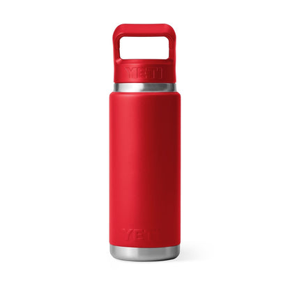 Yeti Rambler 26oz Bottle with Colour-Matched Straw Cap - Rescue Red