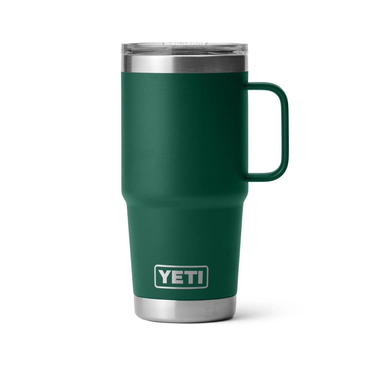 Yeti Rambler 20oz Travel Mug with StrongHold Lid in Black Forest Green