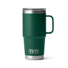 Yeti Rambler 20oz Travel Mug with StrongHold Lid in Black Forest Green