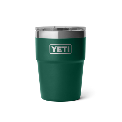 Yeti Rambler 16oz Stackable Cup with MagSlider Lid in Black Forest Green