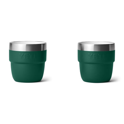 Yeti 4oz Insulated Stackable Espresso Cups 2 Pk - Black Forest Green