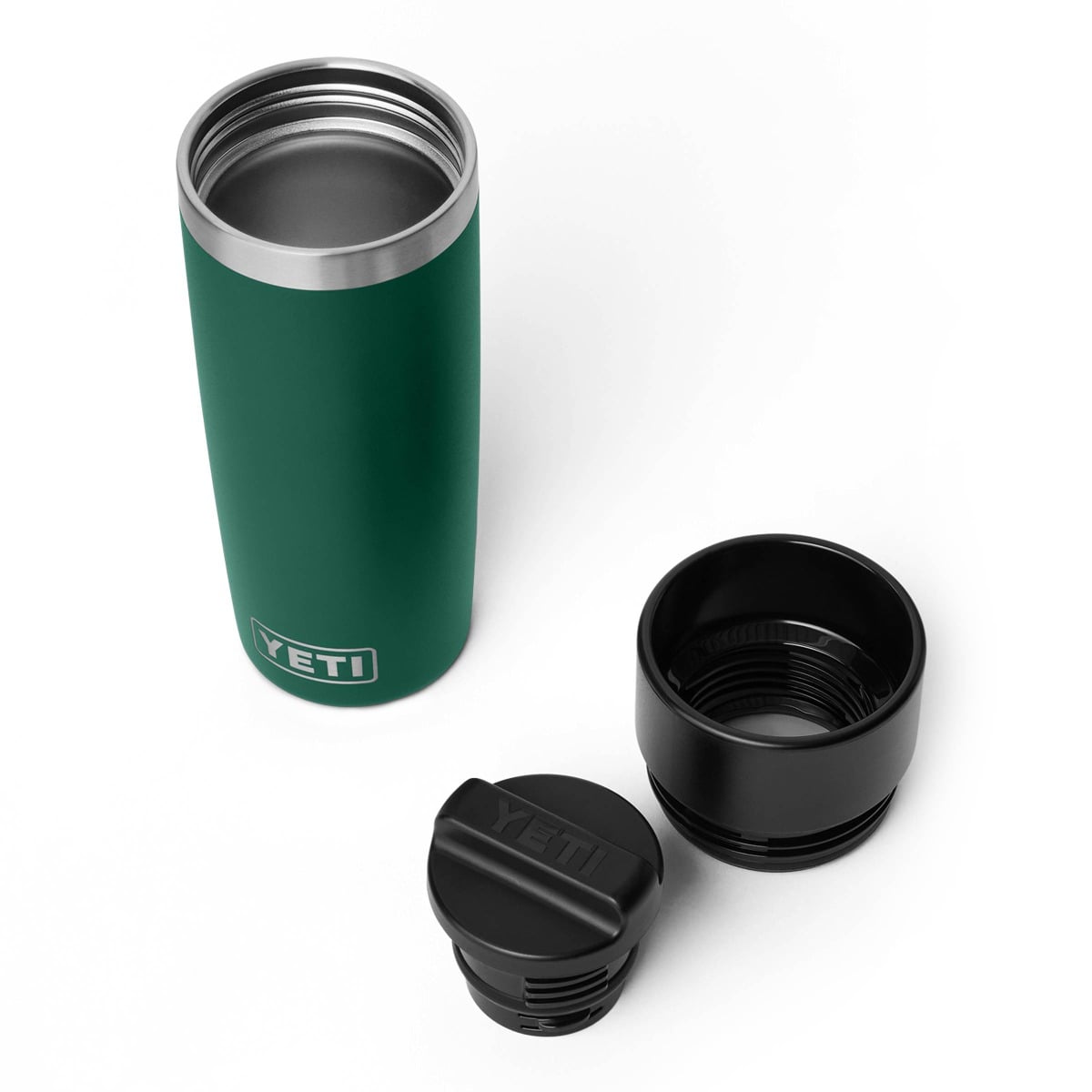 Yeti Rambler 16 Oz Insulated Travel Bottle - Black Forest Green