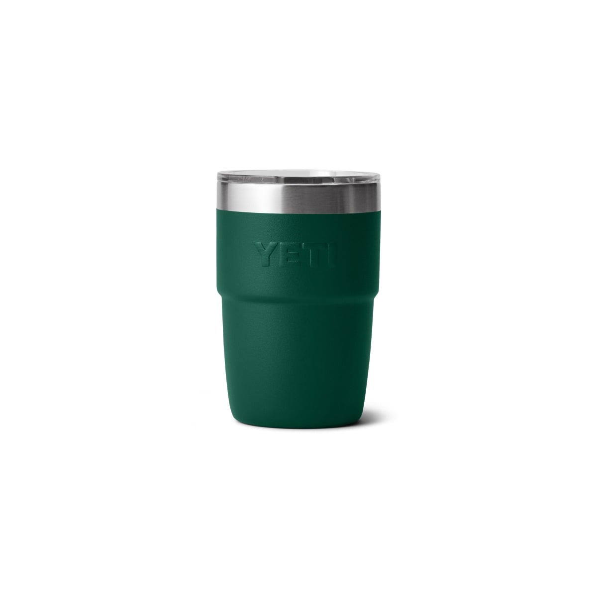 Yeti Rambler 8 Oz Stackable Cup with DuraSip Ceramic Lining & MagSlider Lid - Black Forest Green