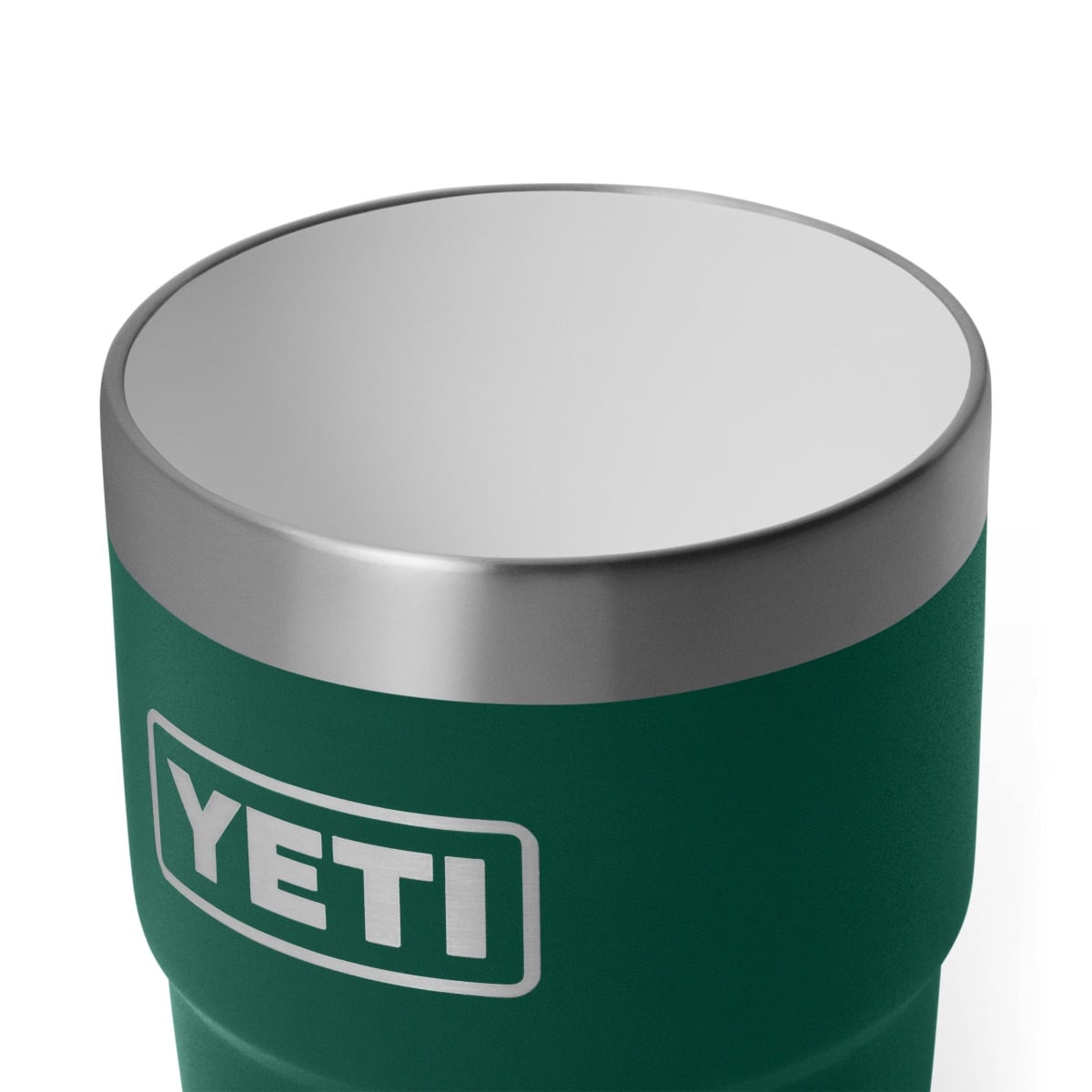 Yeti Rambler 8 Oz Stackable Cup with DuraSip Ceramic Lining & MagSlider Lid - Black Forest Green