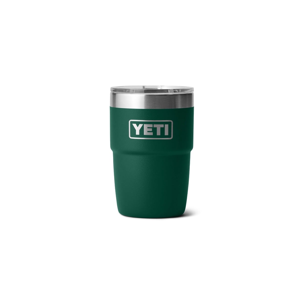 Yeti Rambler 8 Oz Stackable Cup with DuraSip Ceramic Lining &amp; MagSlider Lid in Black Forest Green