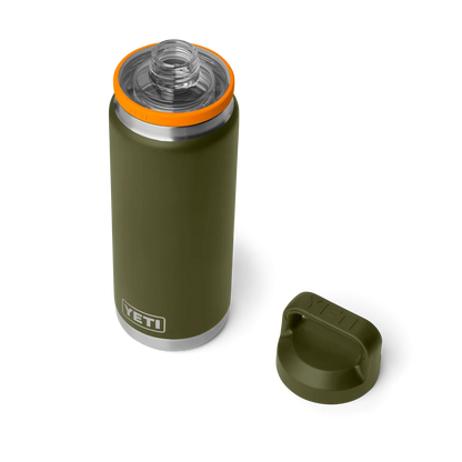 Yeti Rambler 26oz Bottle with Chug Cap 2.0 - Olive/King Crab Orange