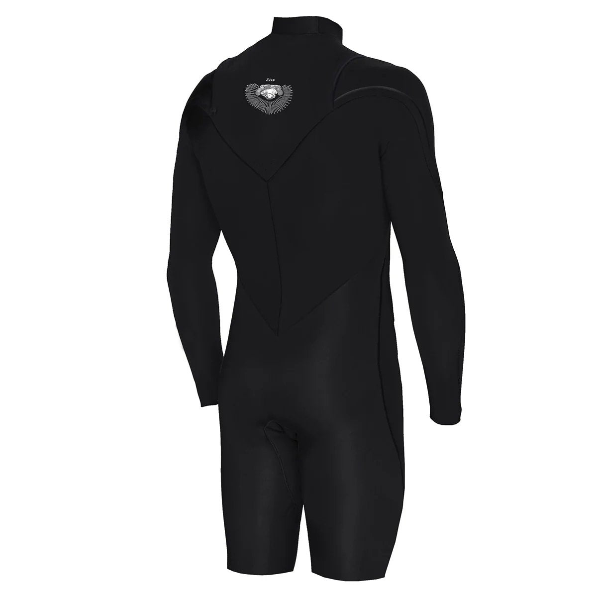 Zion Vault 2mm Chest Zip Long Arm Shorty Wetsuit - Black