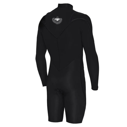 Zion Vault 2mm Chest Zip Long Arm Shorty Wetsuit - Black
