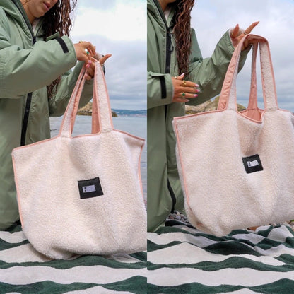 Beachbum Recycled Reversible Tote Bag - Pink