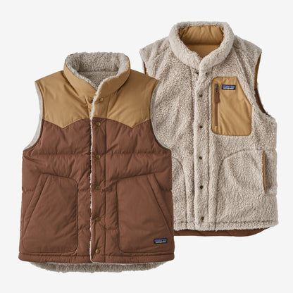Patagonia Men's Reversible Bivy Down Vest in Moose Brown