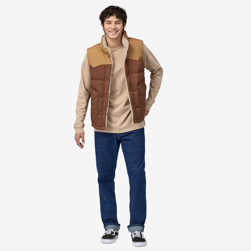 Patagonia Men's Reversible Bivy Down Vest - Moose Brown