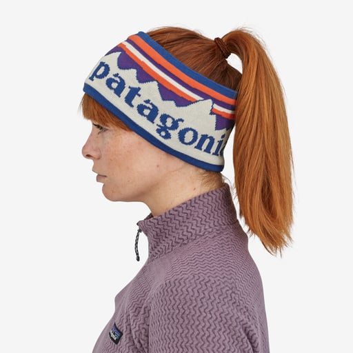 Patagonia Powder Town Headband - Fitz Roy Sunrise Knit: Birch White