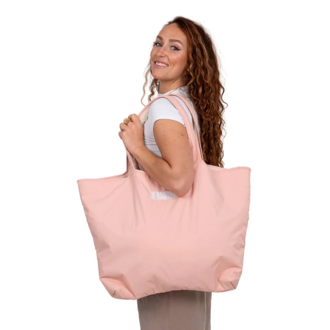 Beachbum Recycled Reversible Tote Bag in Pink