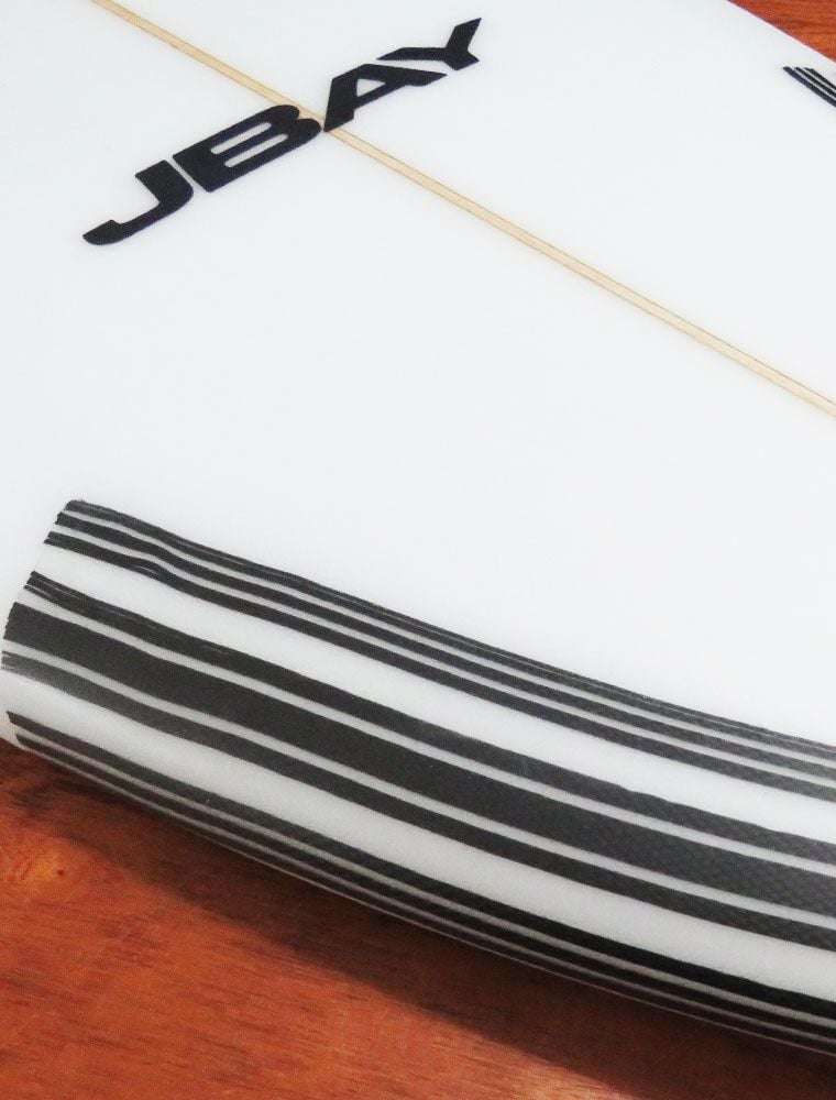 Rebel Badger Surfboard - White - Tail